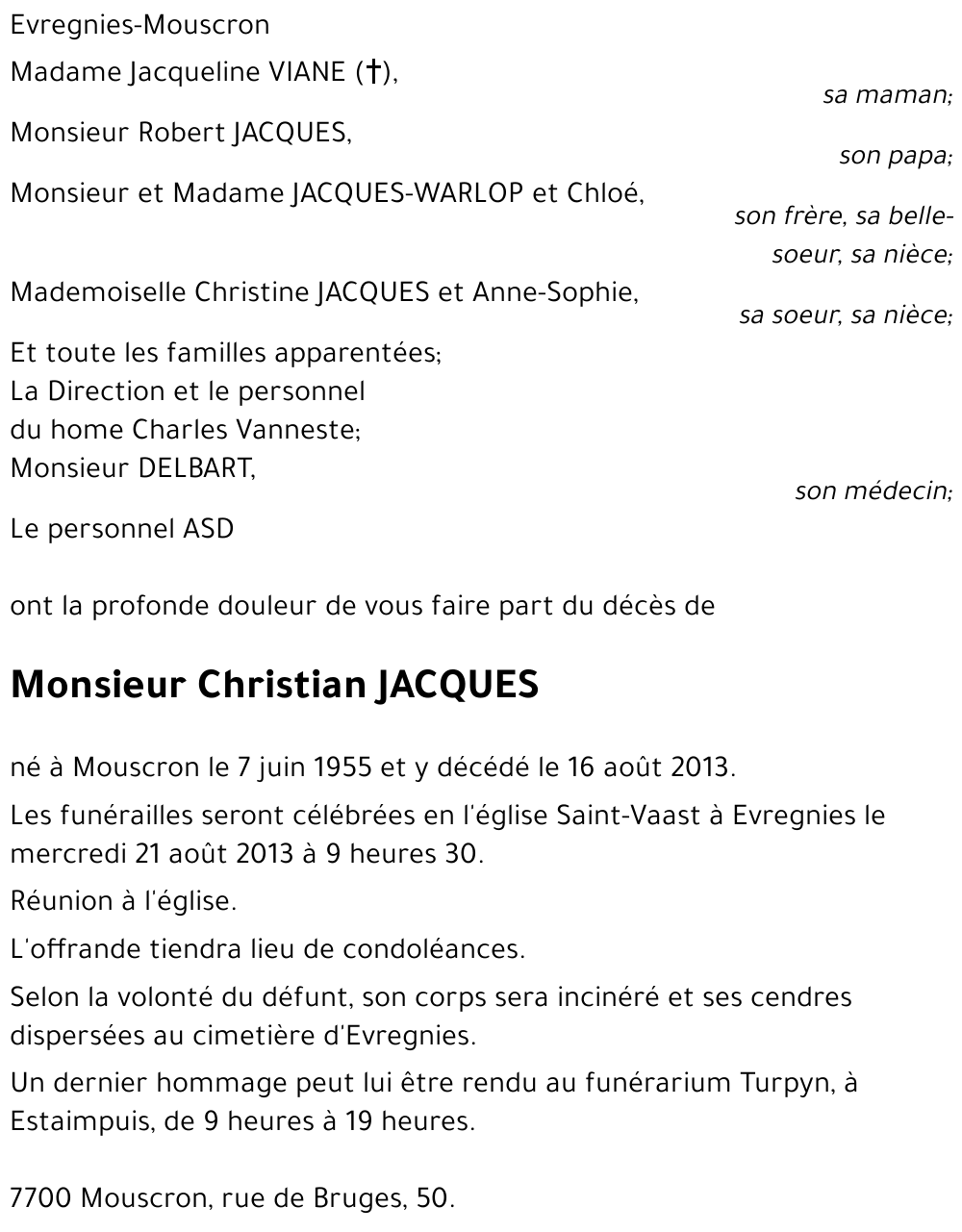 CHRISTIAN JACQUES
