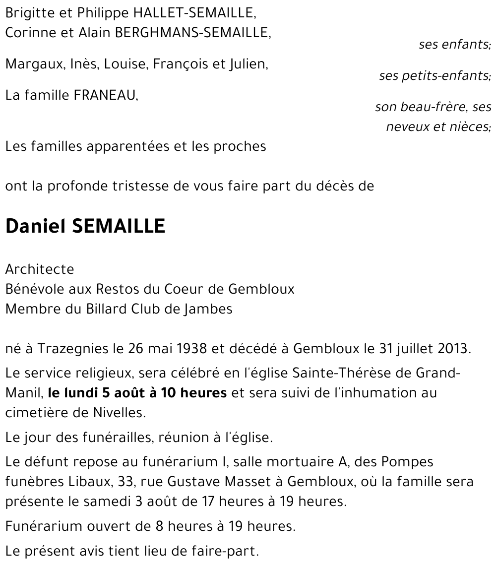 Daniel SEMAILLE