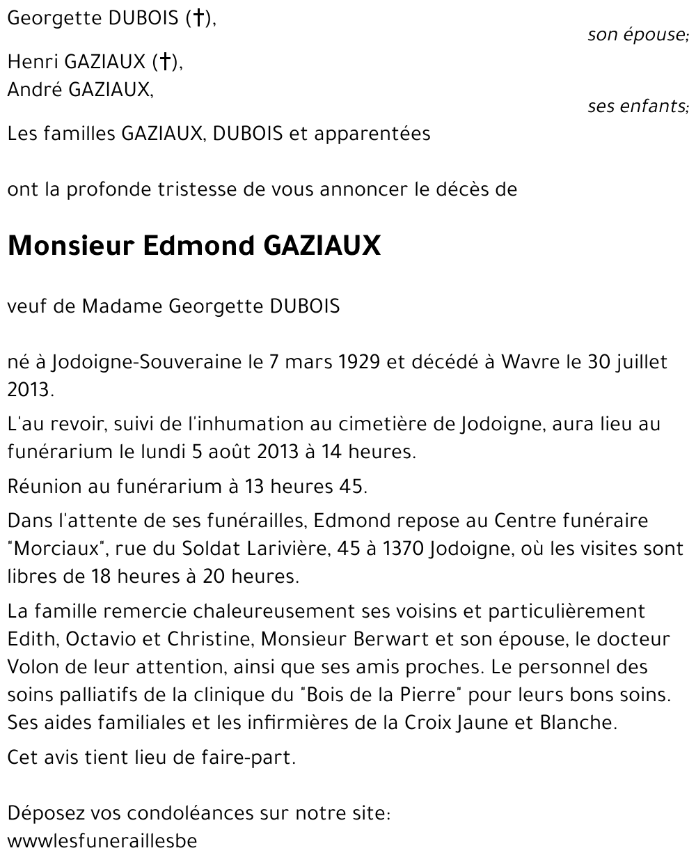 Edmond GAZIAUX