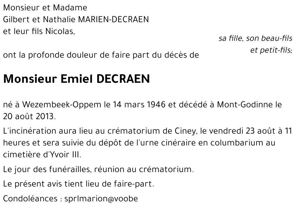 Emiel DECRAEN