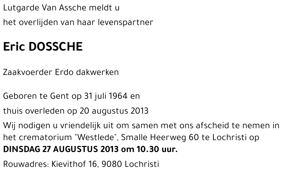 Eric DOSSCHE