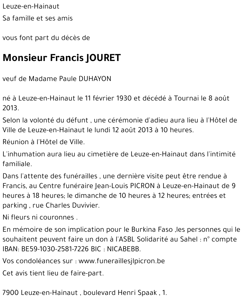 Francis JOURET