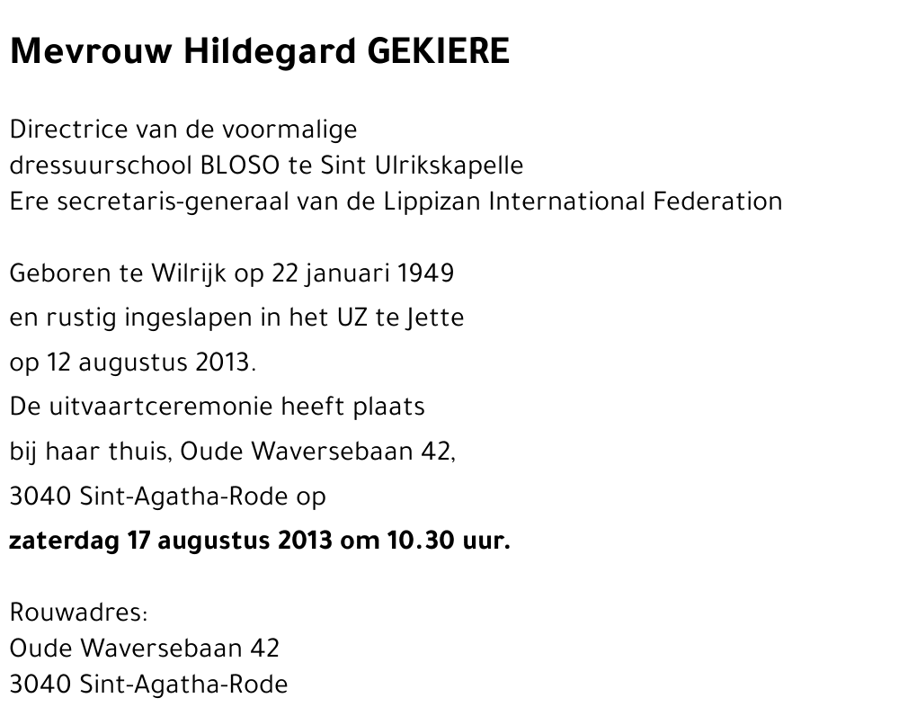 Hildegard GEKIERE