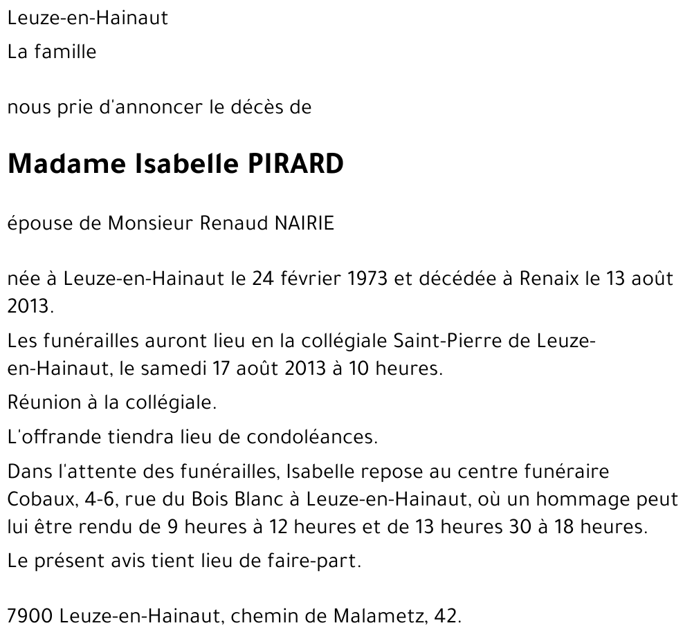 Isabelle Pirard