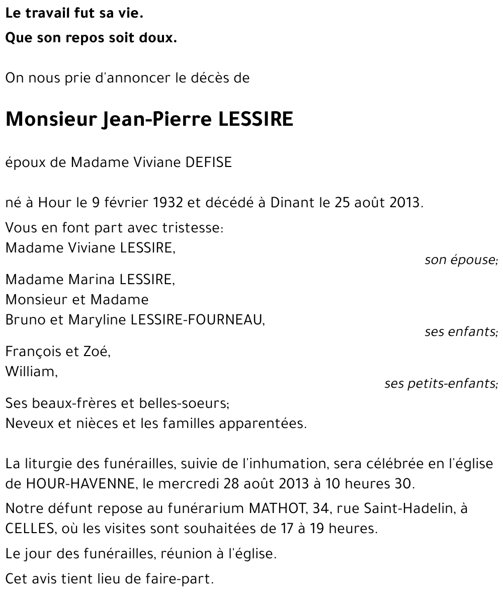 Jean-Pierre LESSIRE