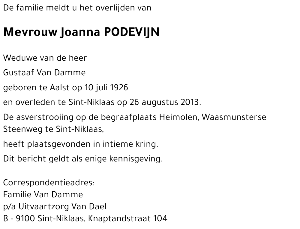 Joanna PODEVIJN