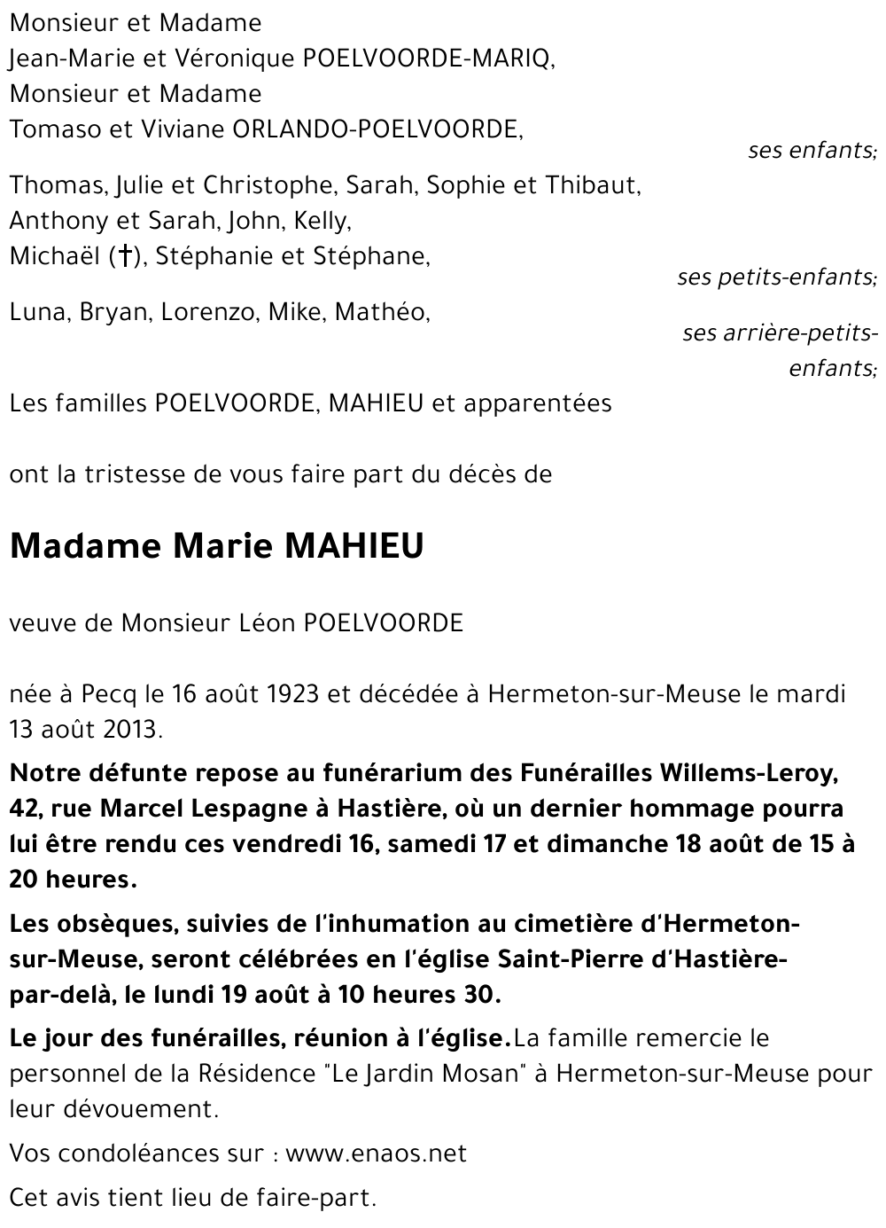 Marie MAHIEU