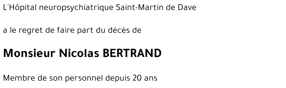 Nicolas BERTRAND