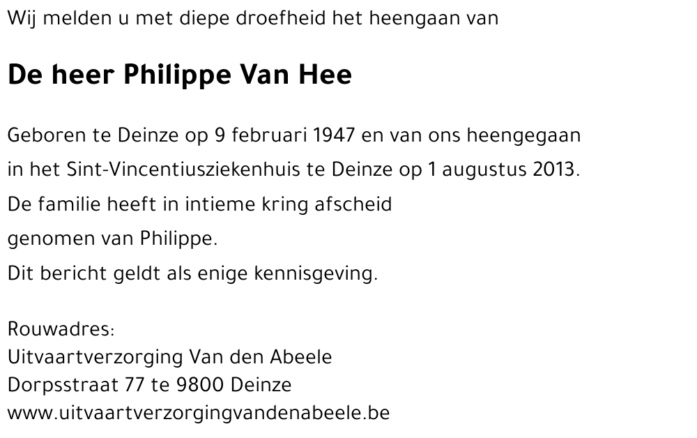 Philippe Van Hee