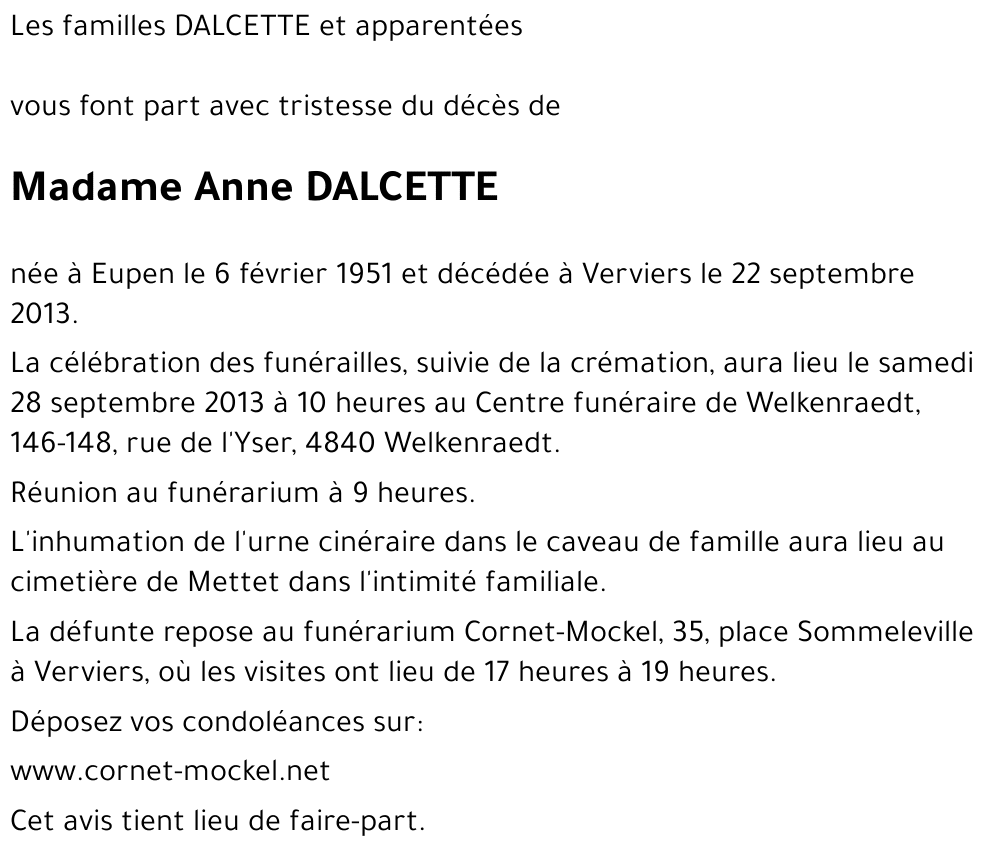 Anne DALCETTE