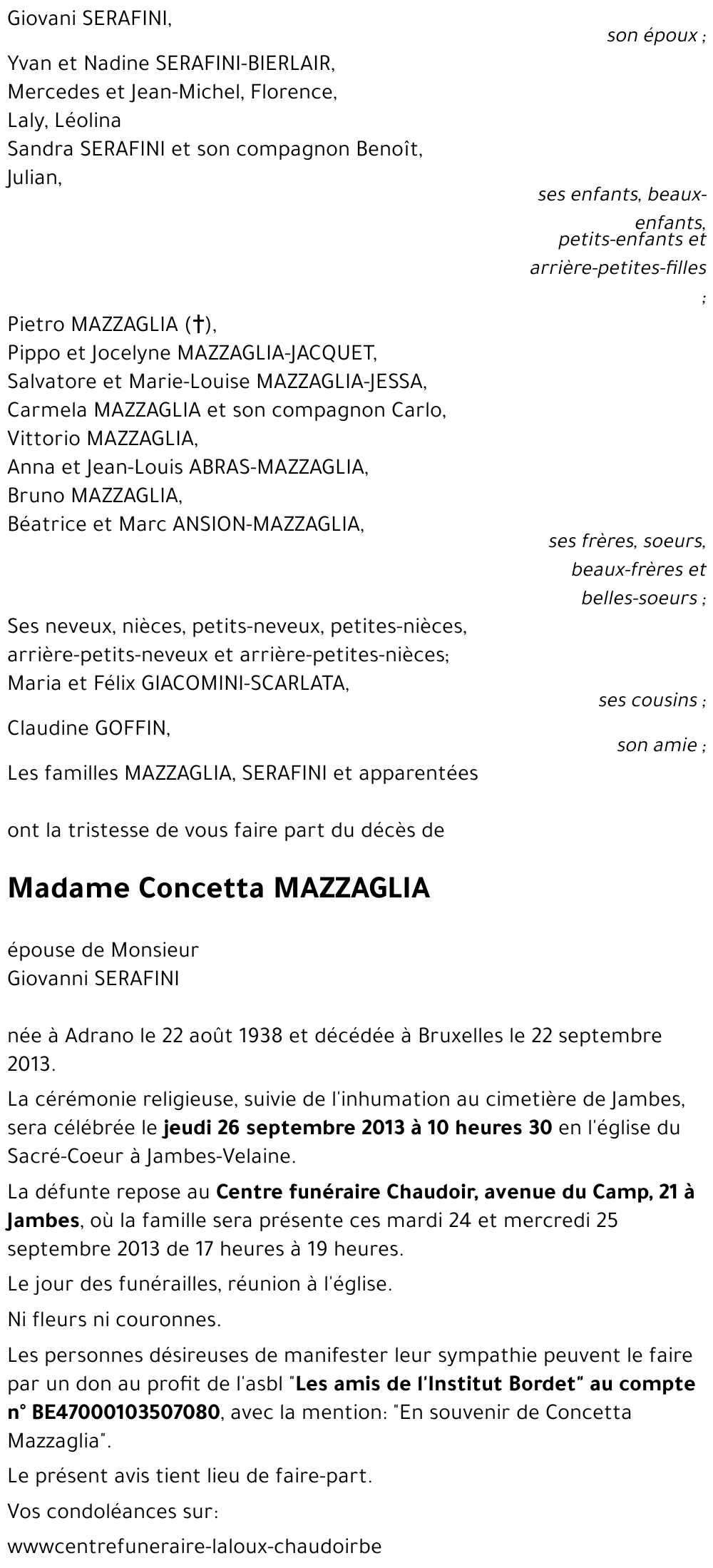 Concetta MAZZAGLIA