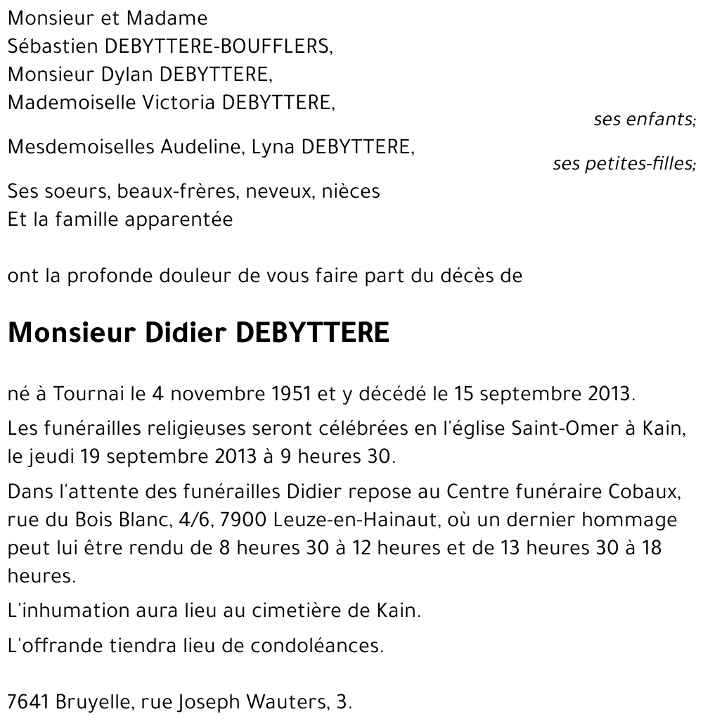 Didier DEBYTTERE