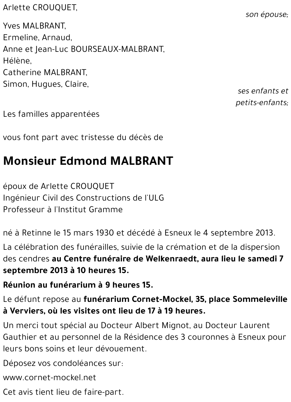 Edmond MALBRANT