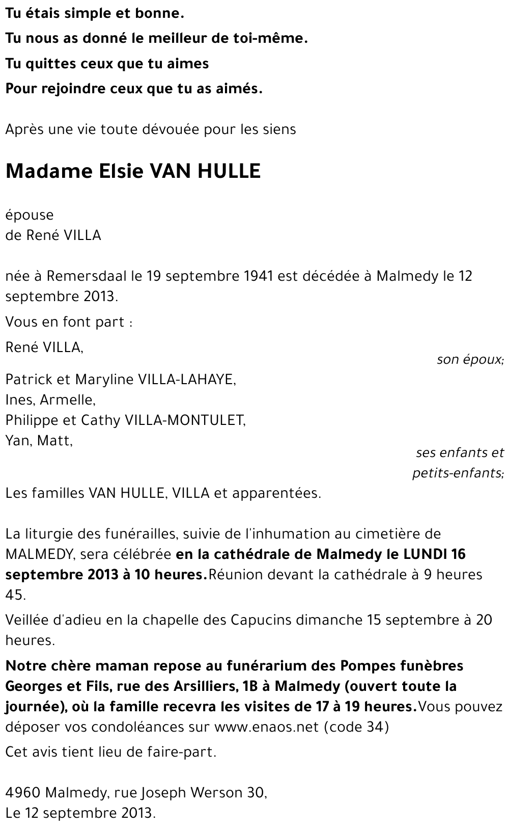 Elsie VAN HULLE