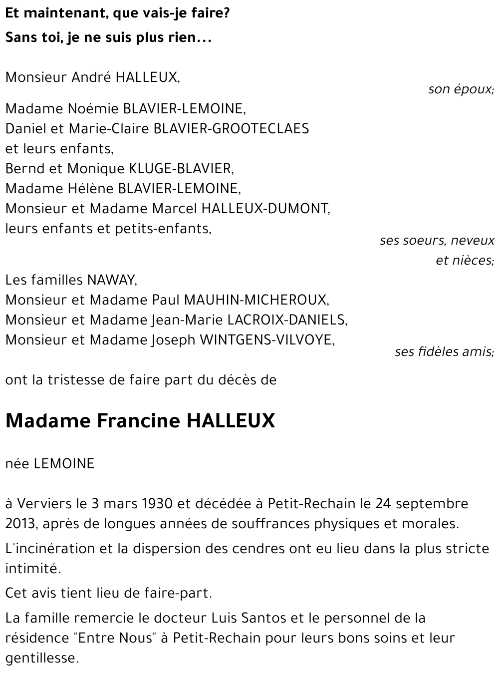 Francine LEMOINE