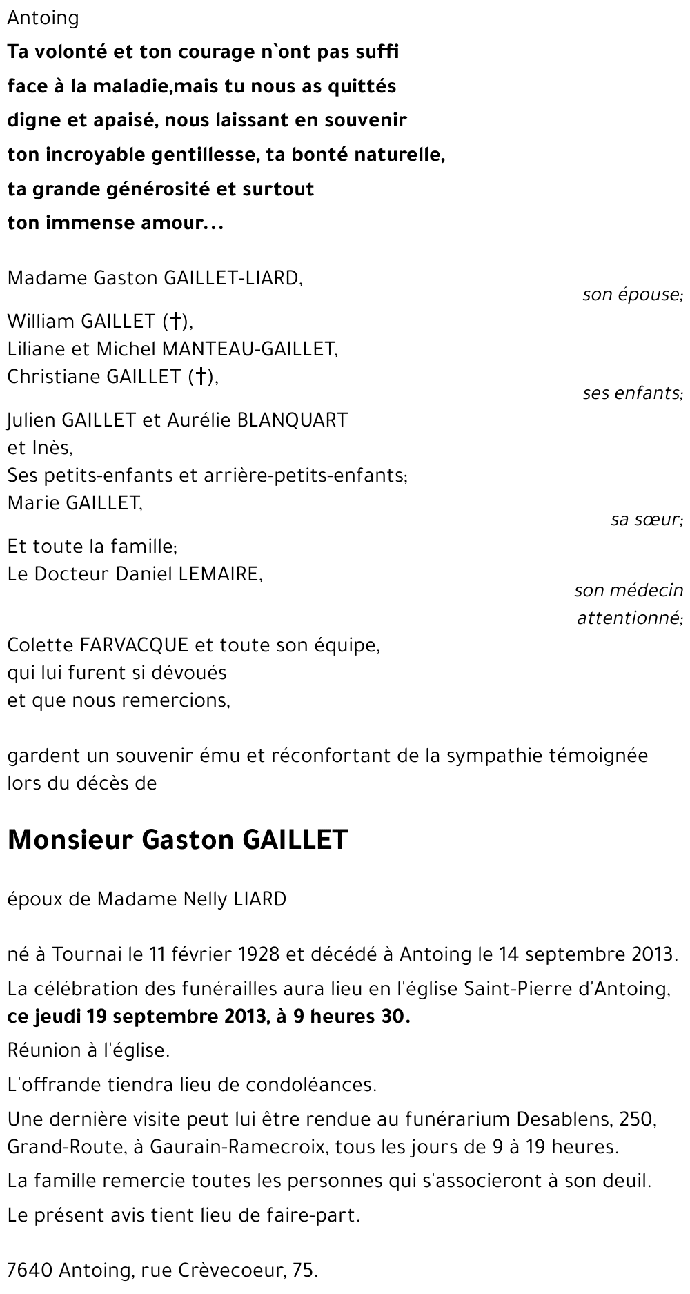 Gaston GAILLET