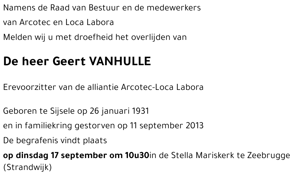 Geert VANHULLE
