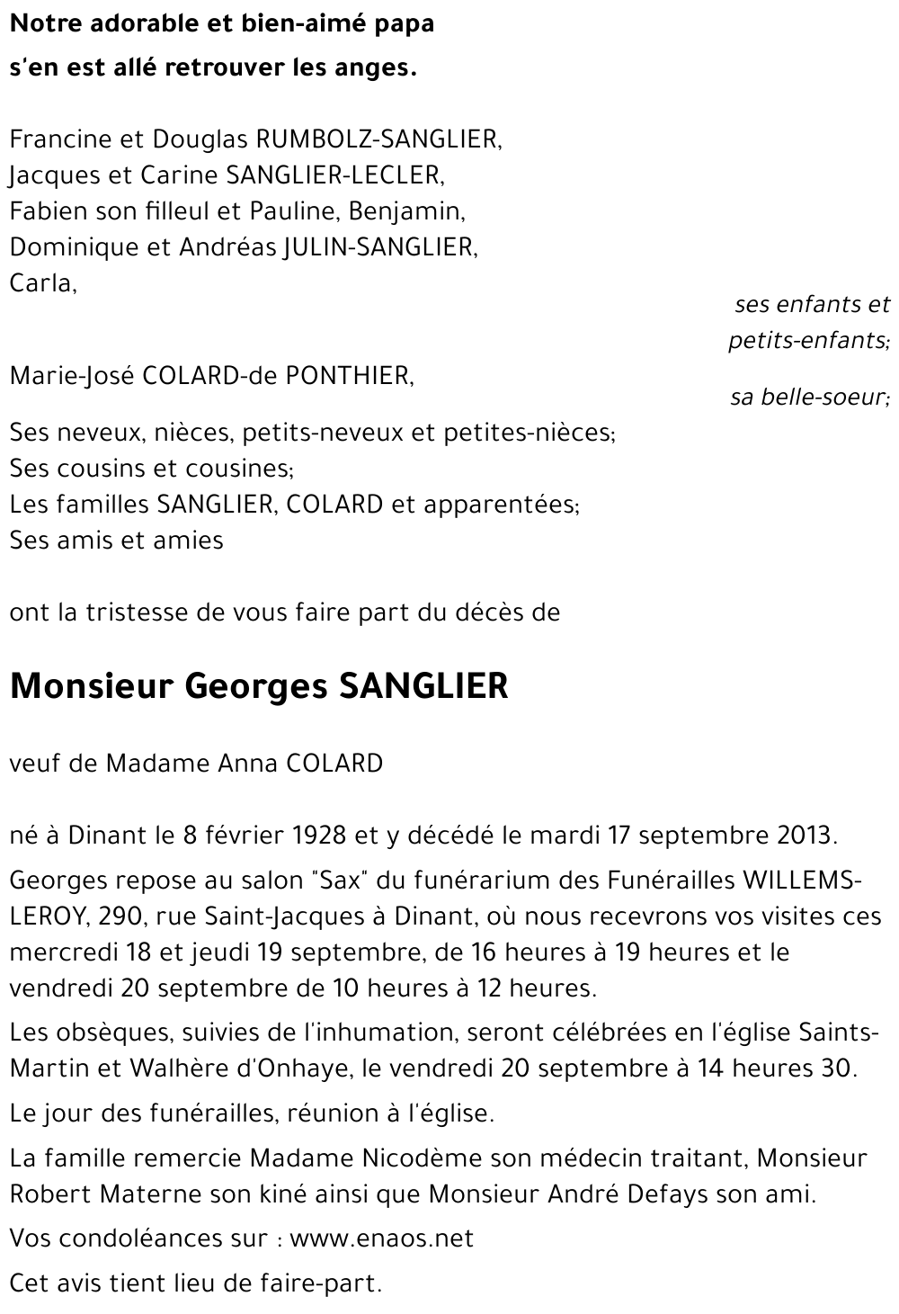 Georges SANGLIER