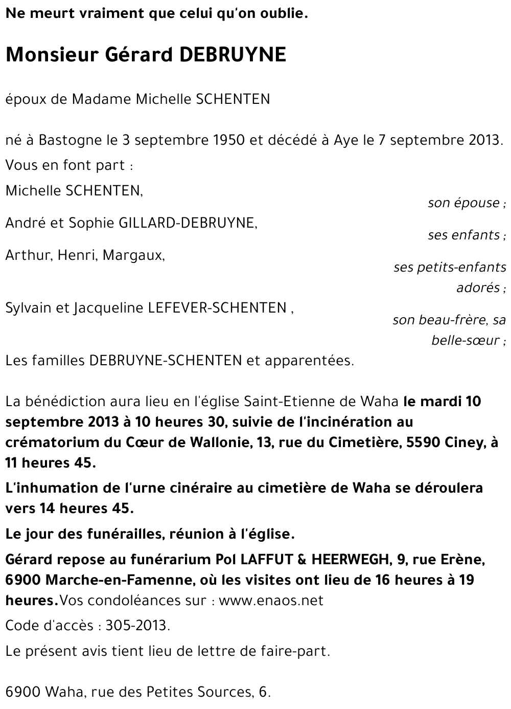 Gérard DEBRUYNE