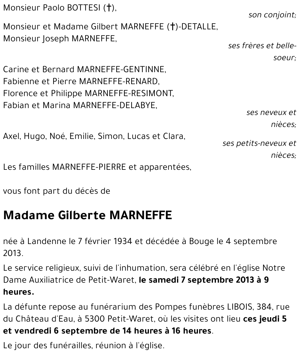 Gilberte Marneffe