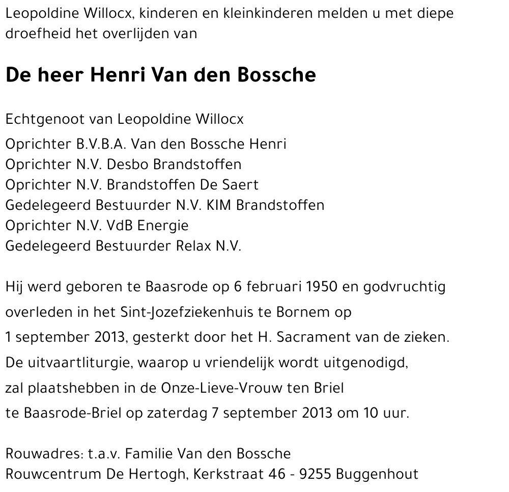 Henri Van den Bossche