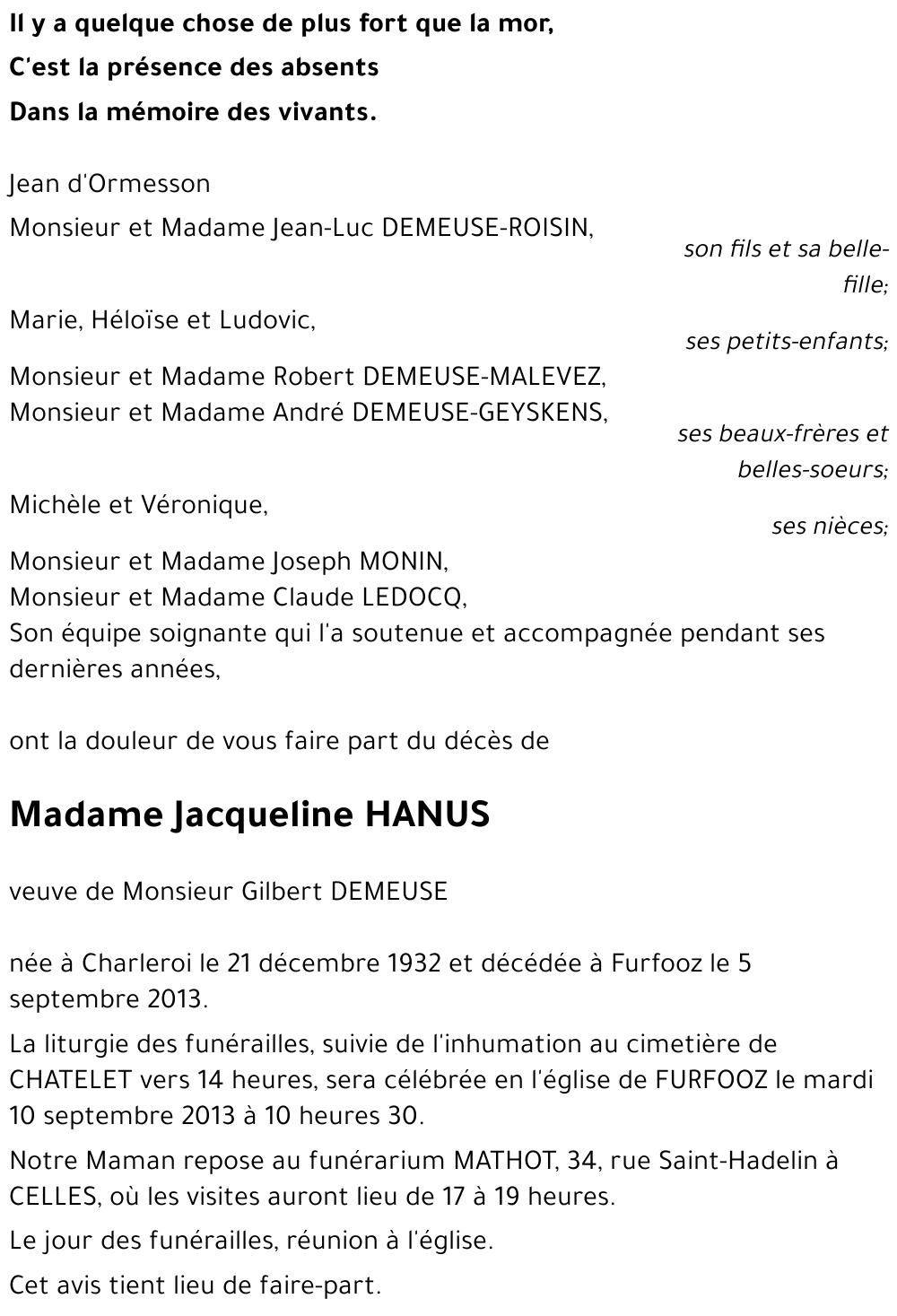 Jacqueline HANUS