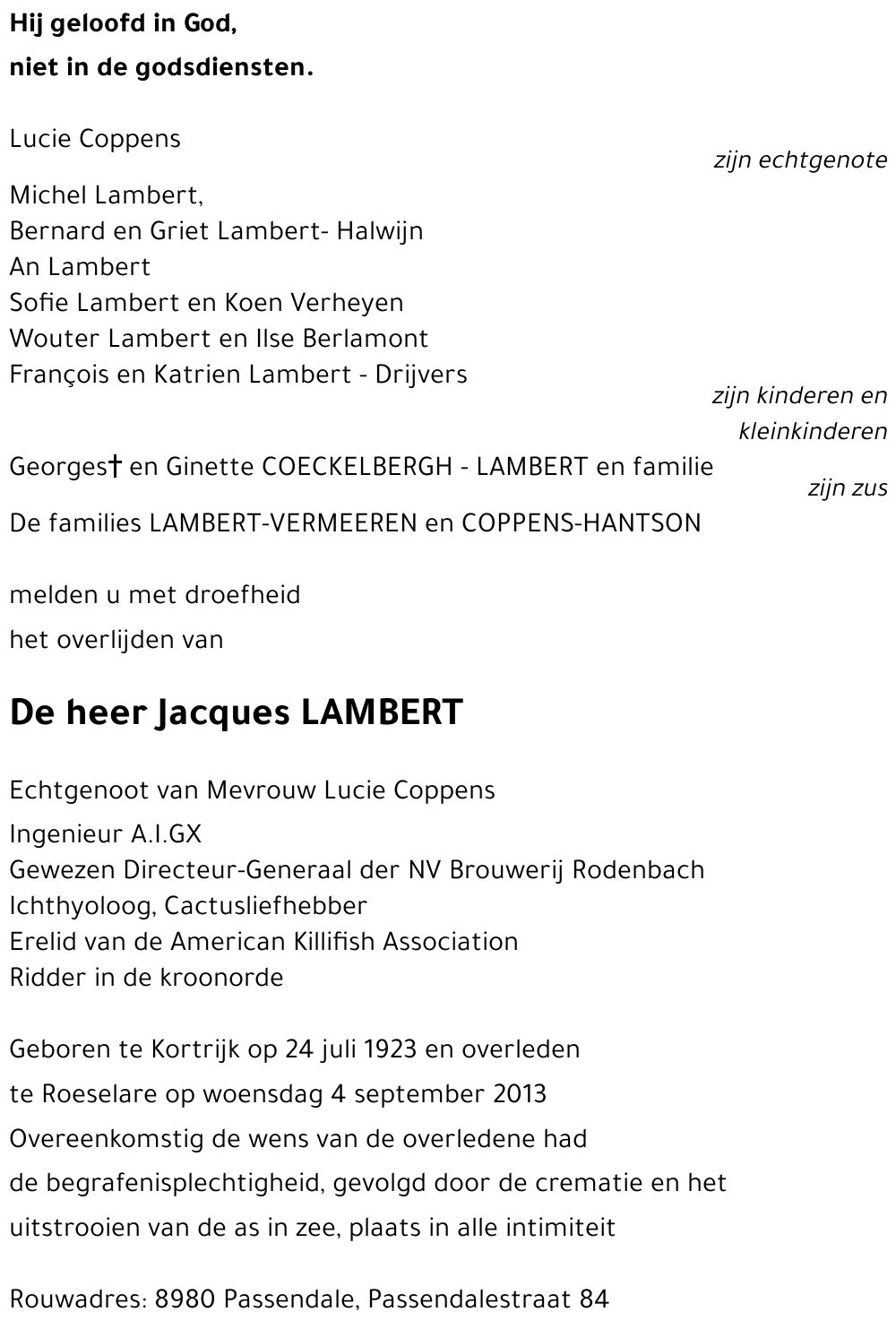 Jacques LAMBERT