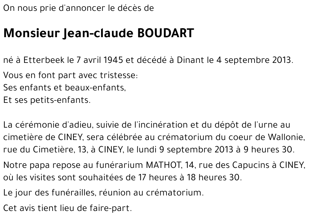 Jean-claude BOUDART
