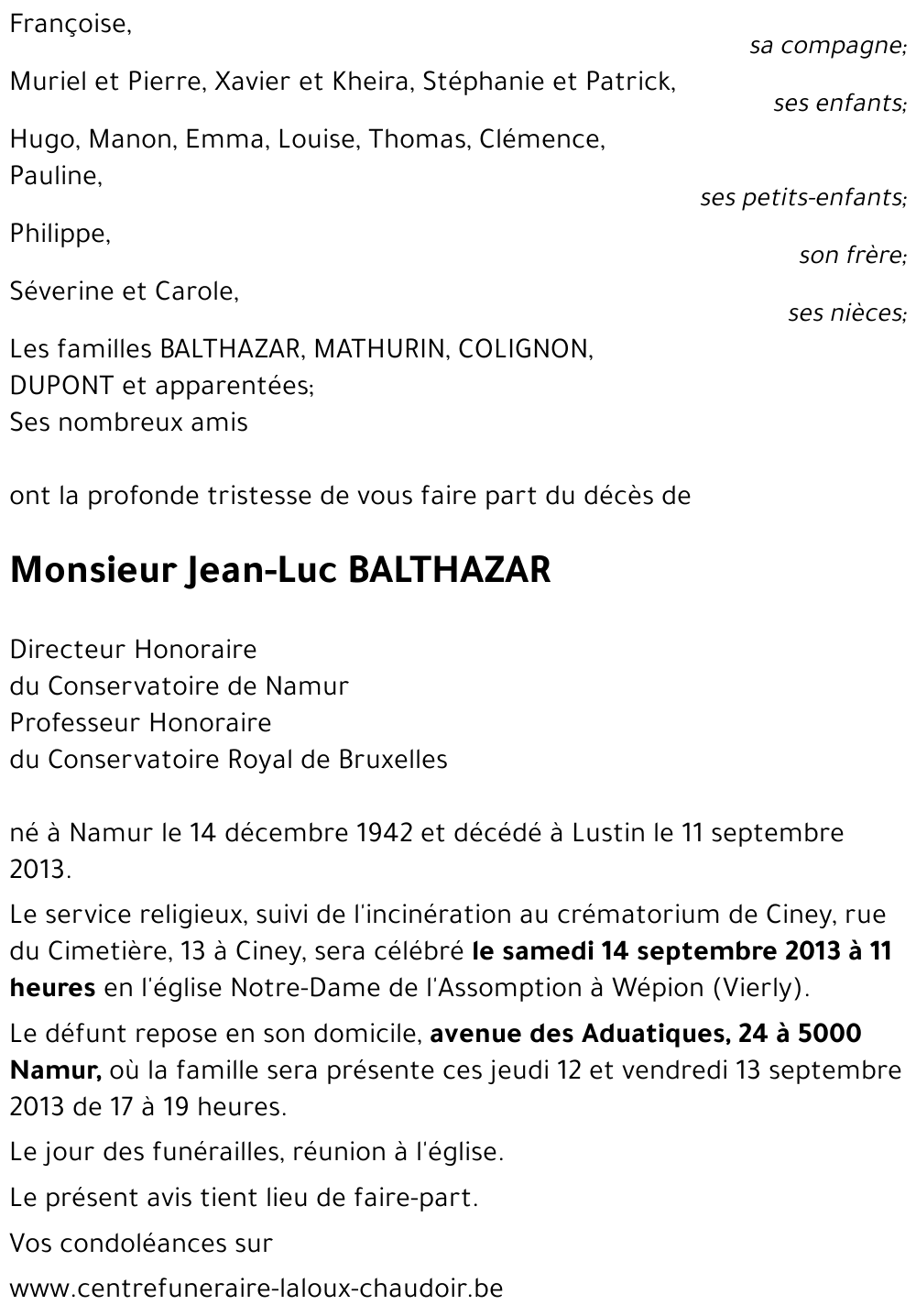 Jean-Luc BALTHAZAR