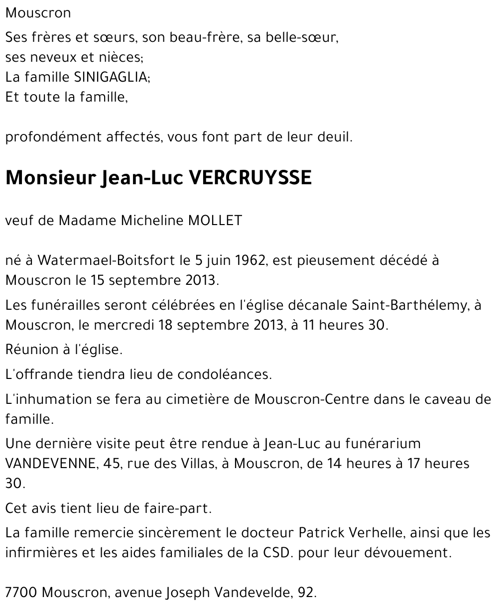 Jean-Luc VERCRUYSSE