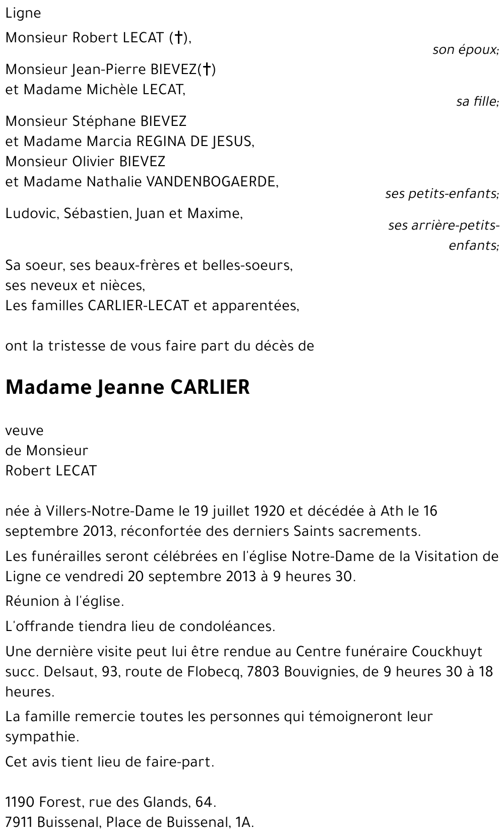 Jeanne CARLIER