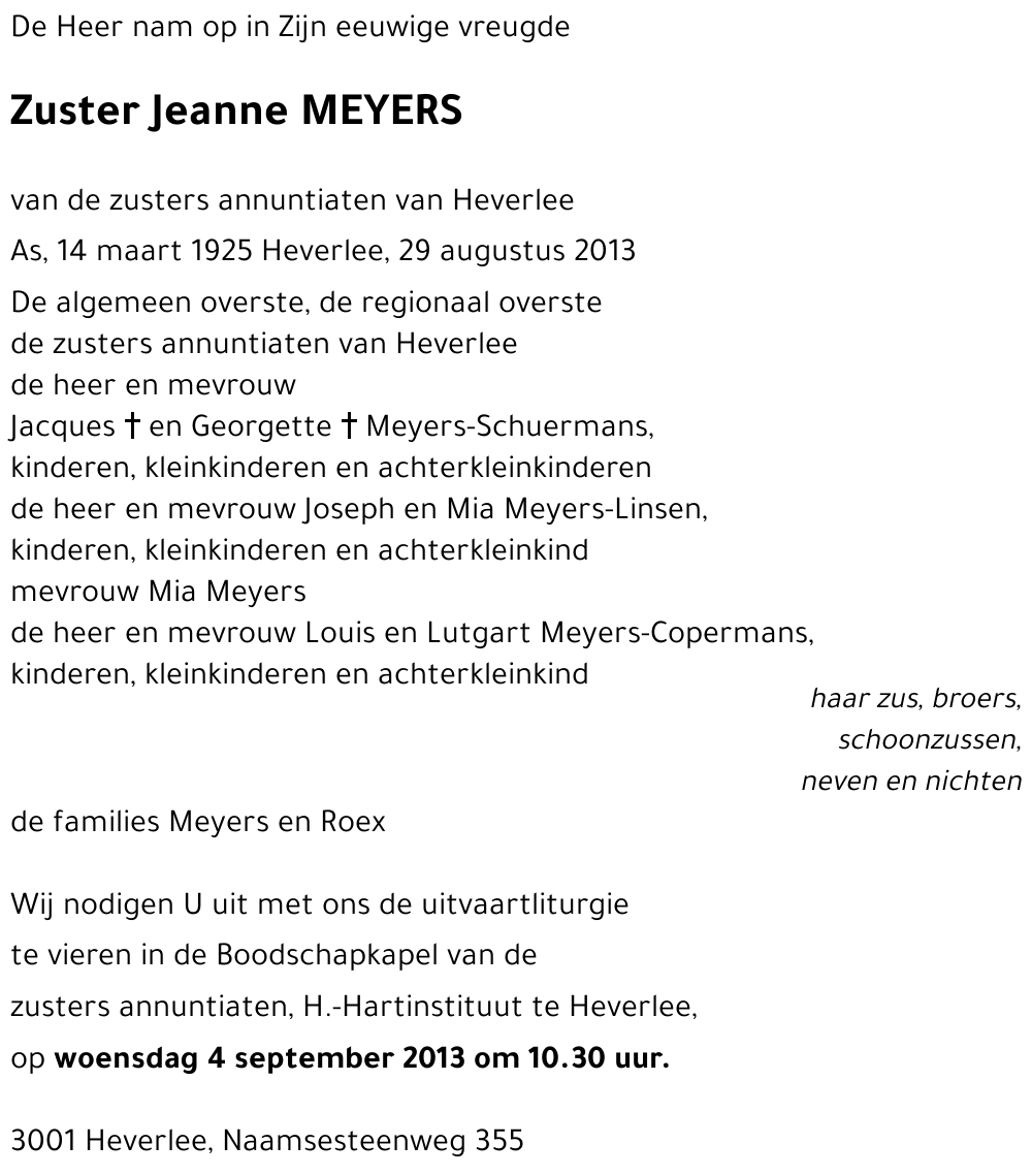 Jeanne MEYERS