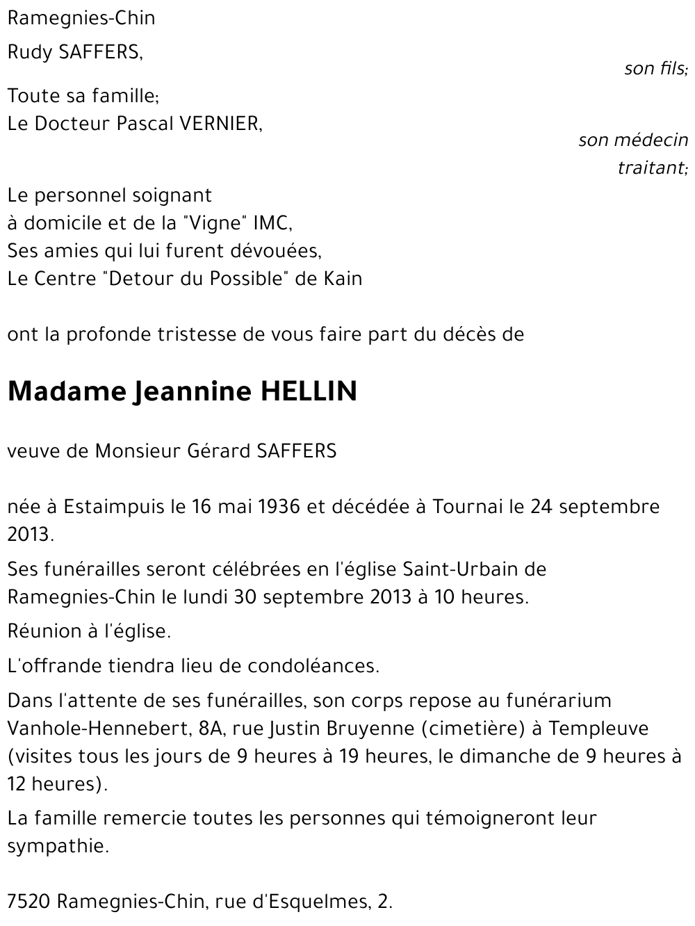 Jeannine HELLIN