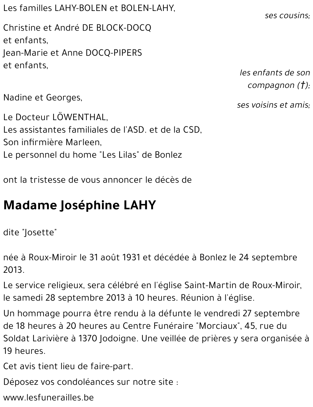 Joséphine LAHY