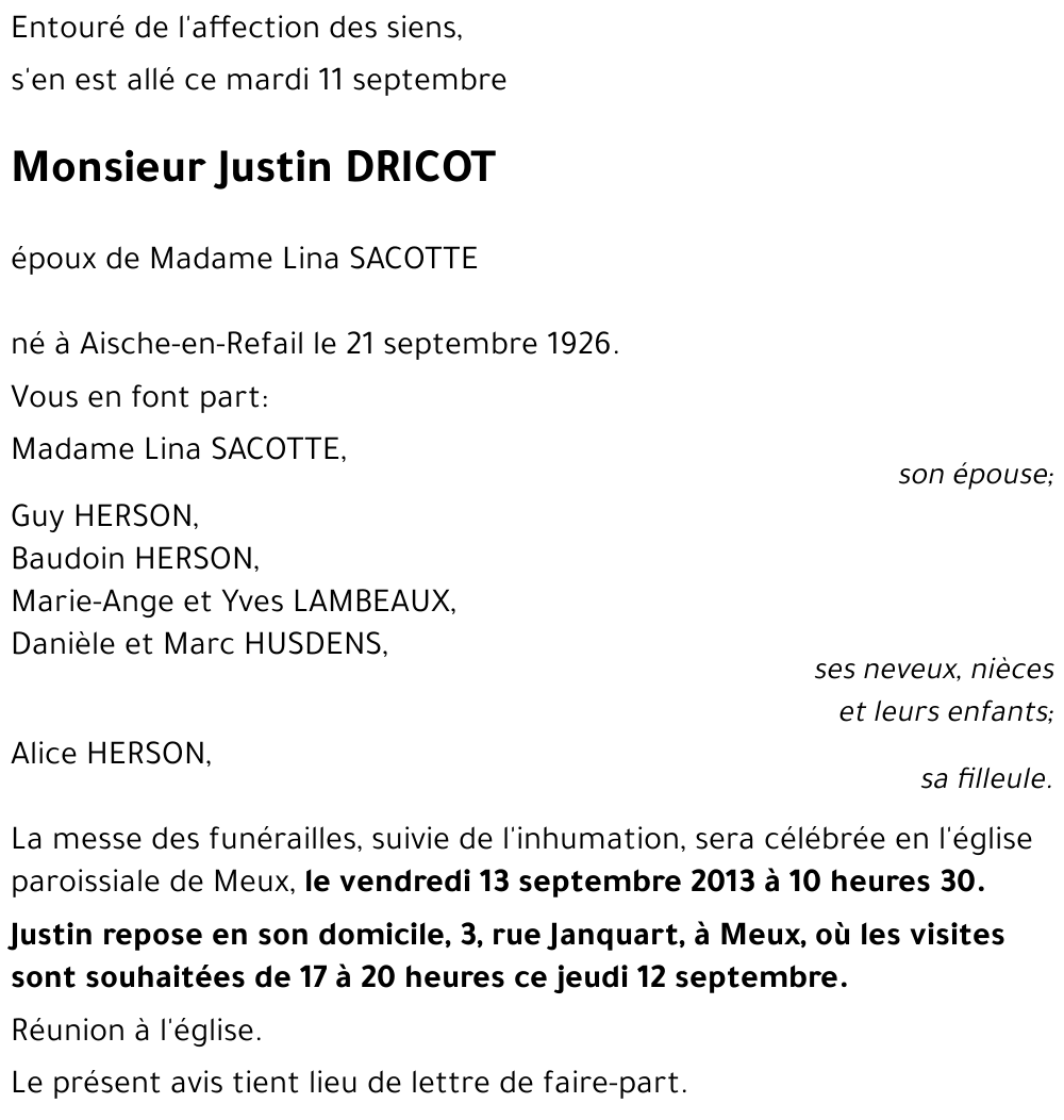 Justin DRICOT