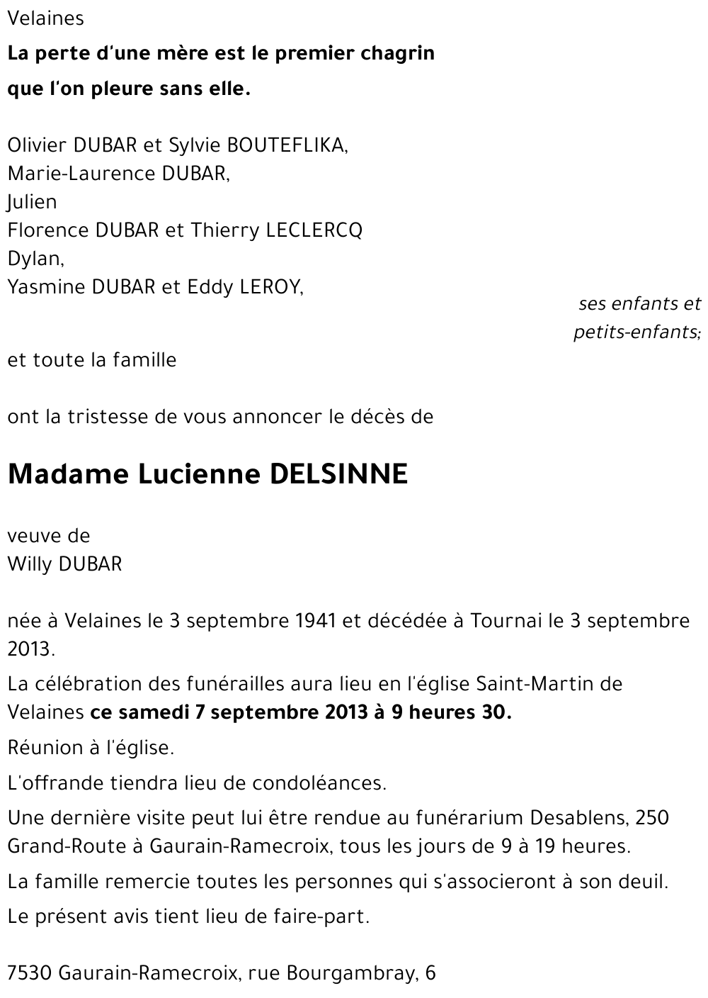 Lucienne DELSINNE