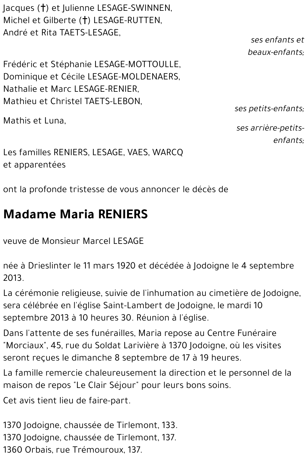 Maria RENIERS