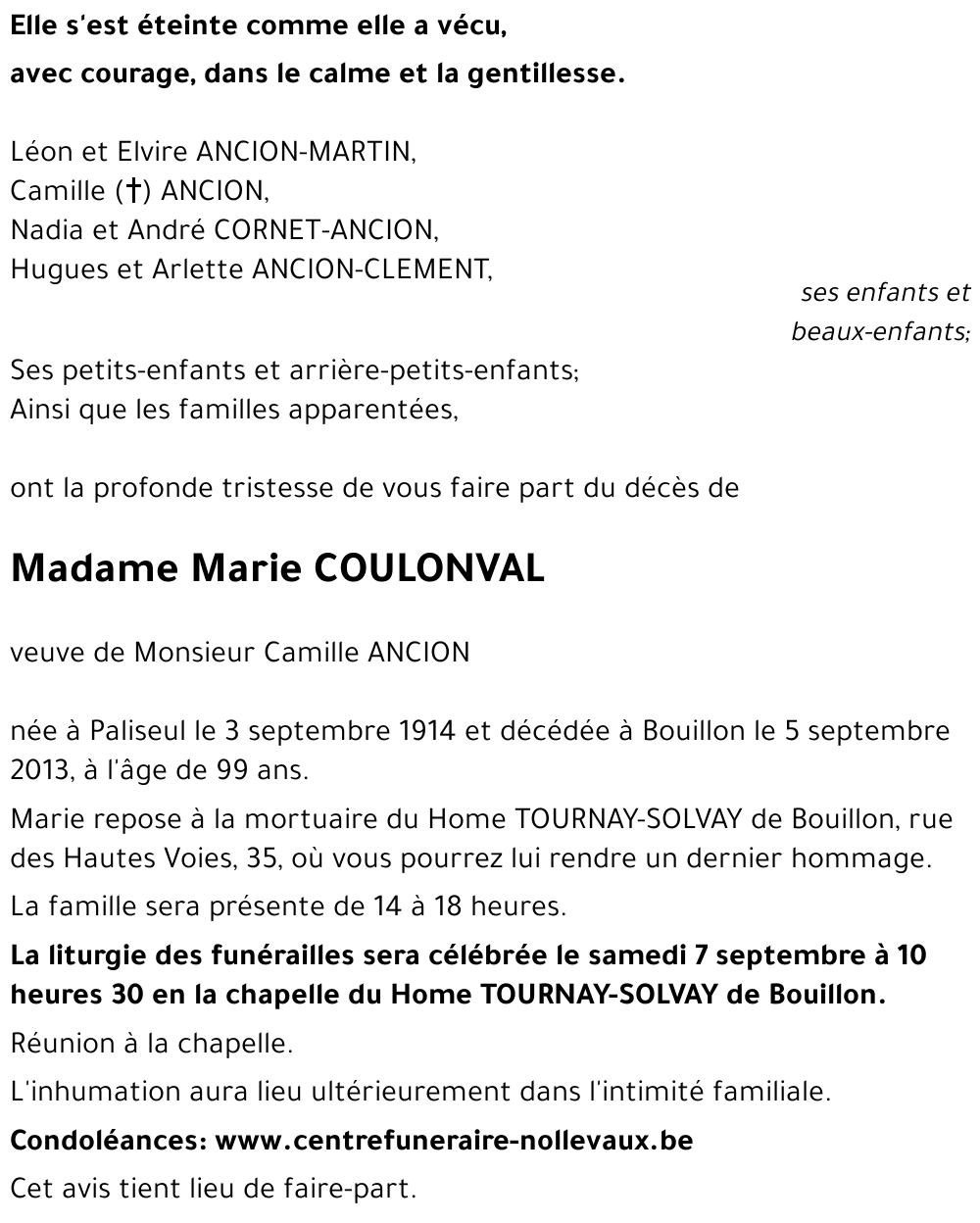 Marie COULONVAL