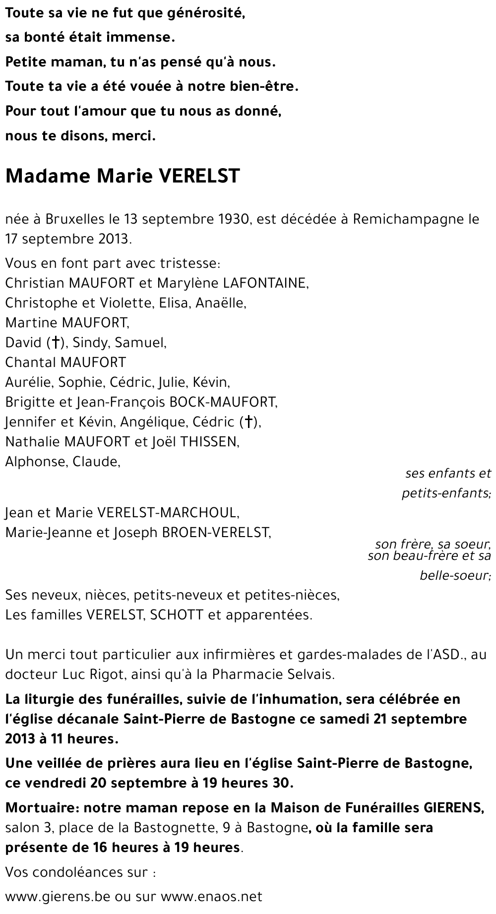 Marie VERELST