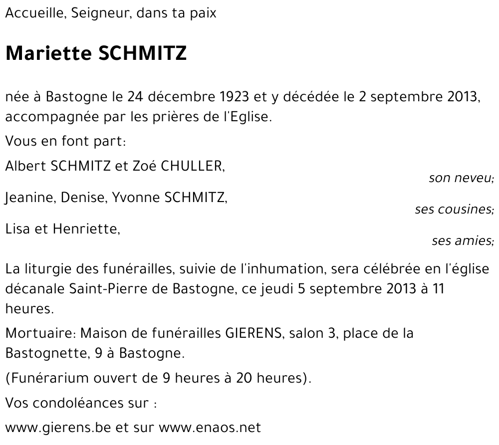 Mariette SCHMITZ