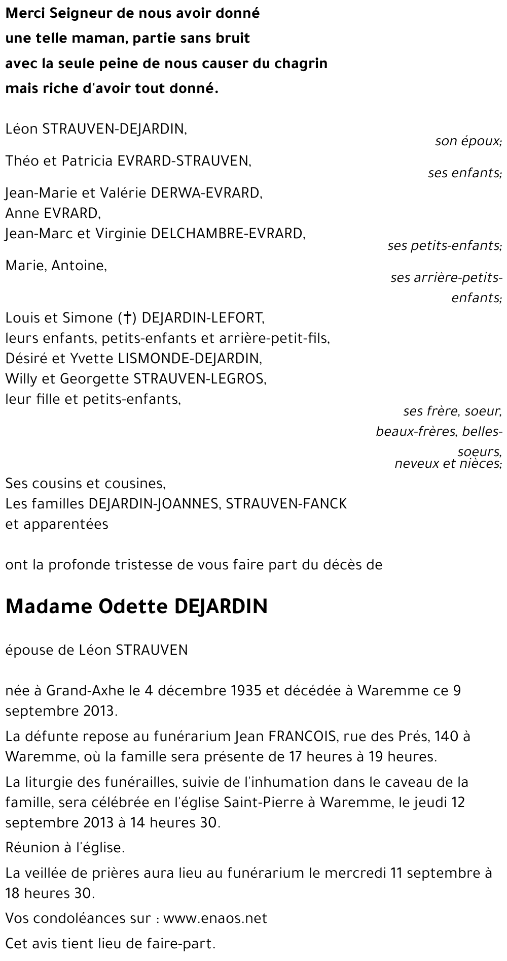 Odette DEJARDIN