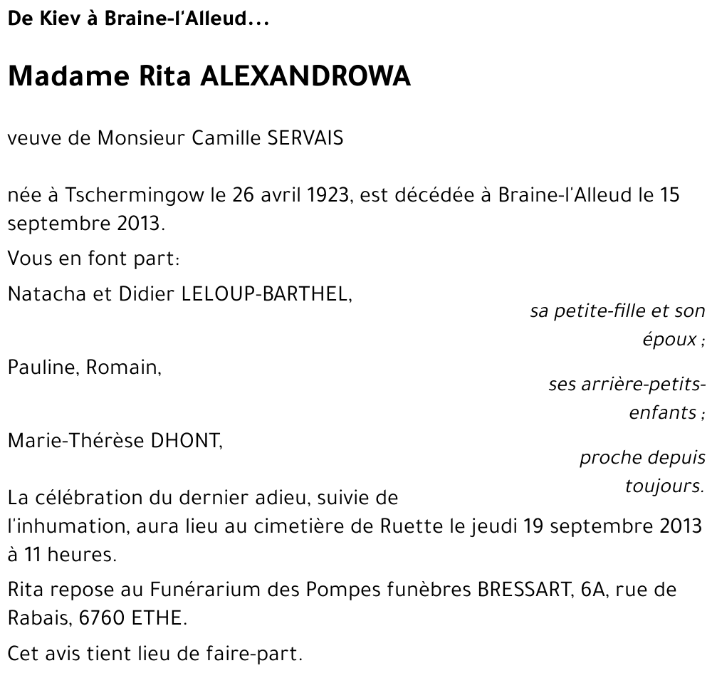 Rita ALEXANDROWA