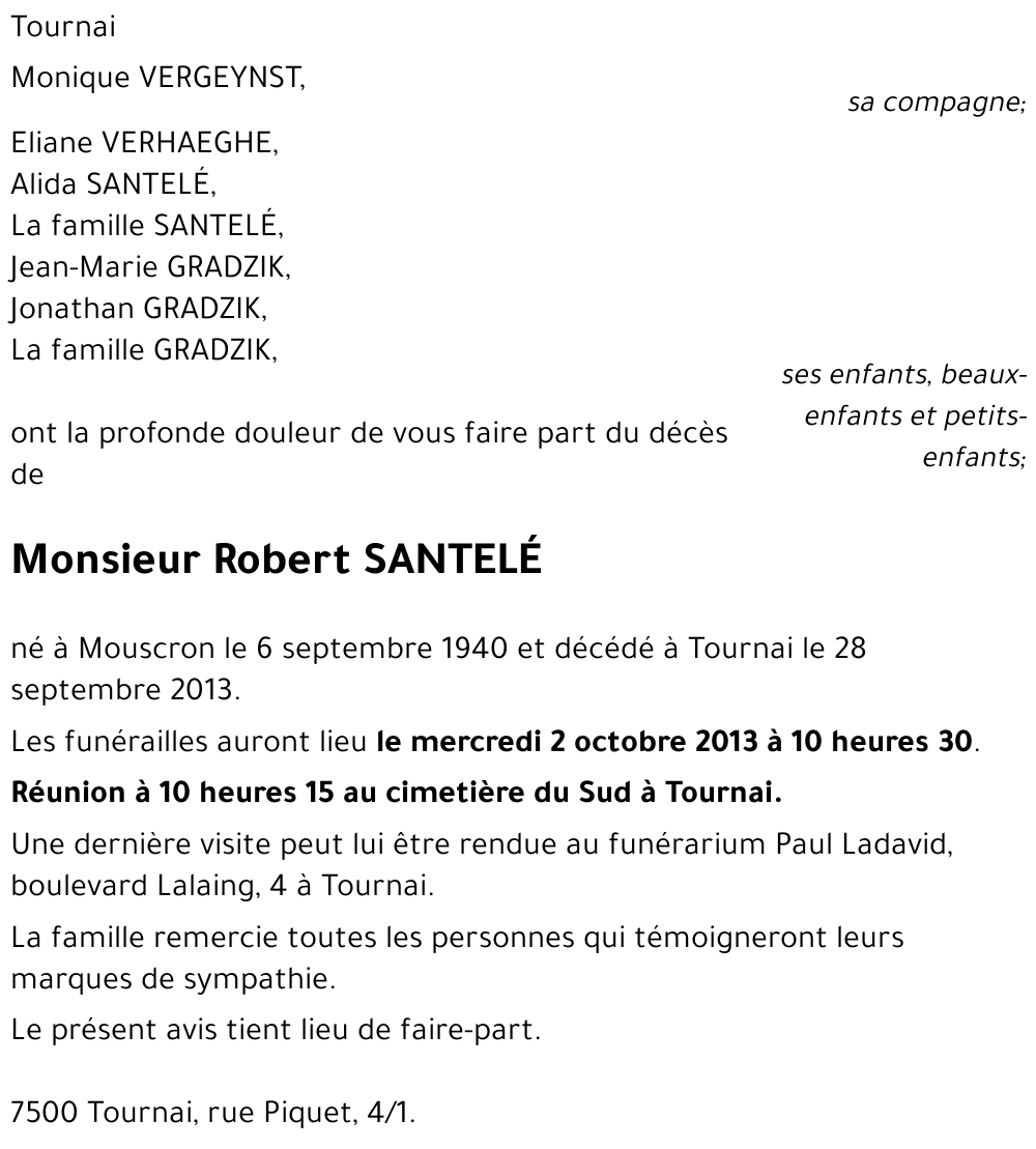 Robert SANTELÉ