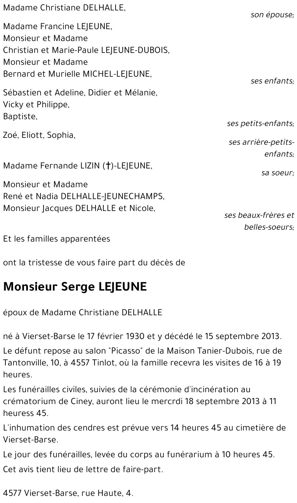 Serge LEJEUNE