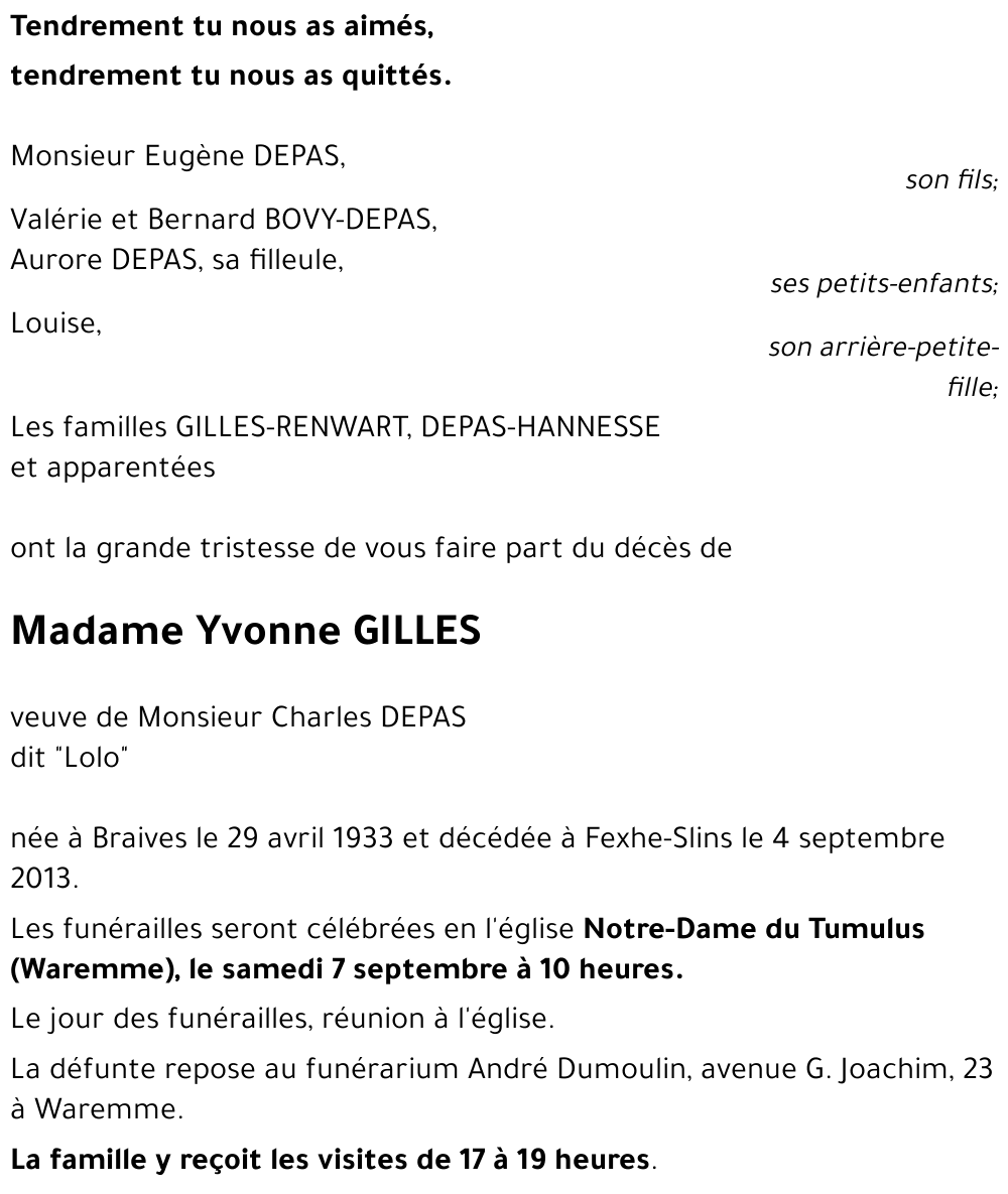 Yvonne GILLES