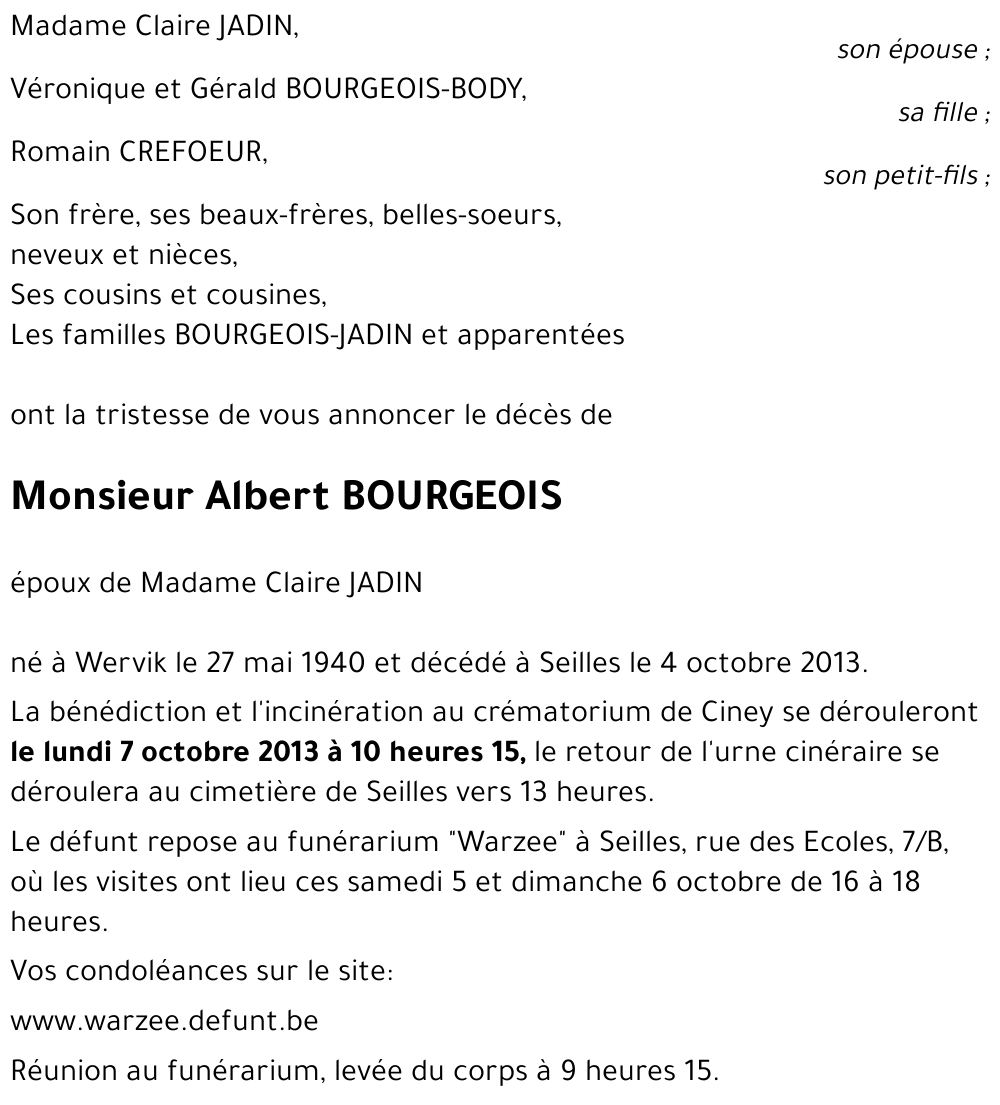 Albert BOURGEOIS