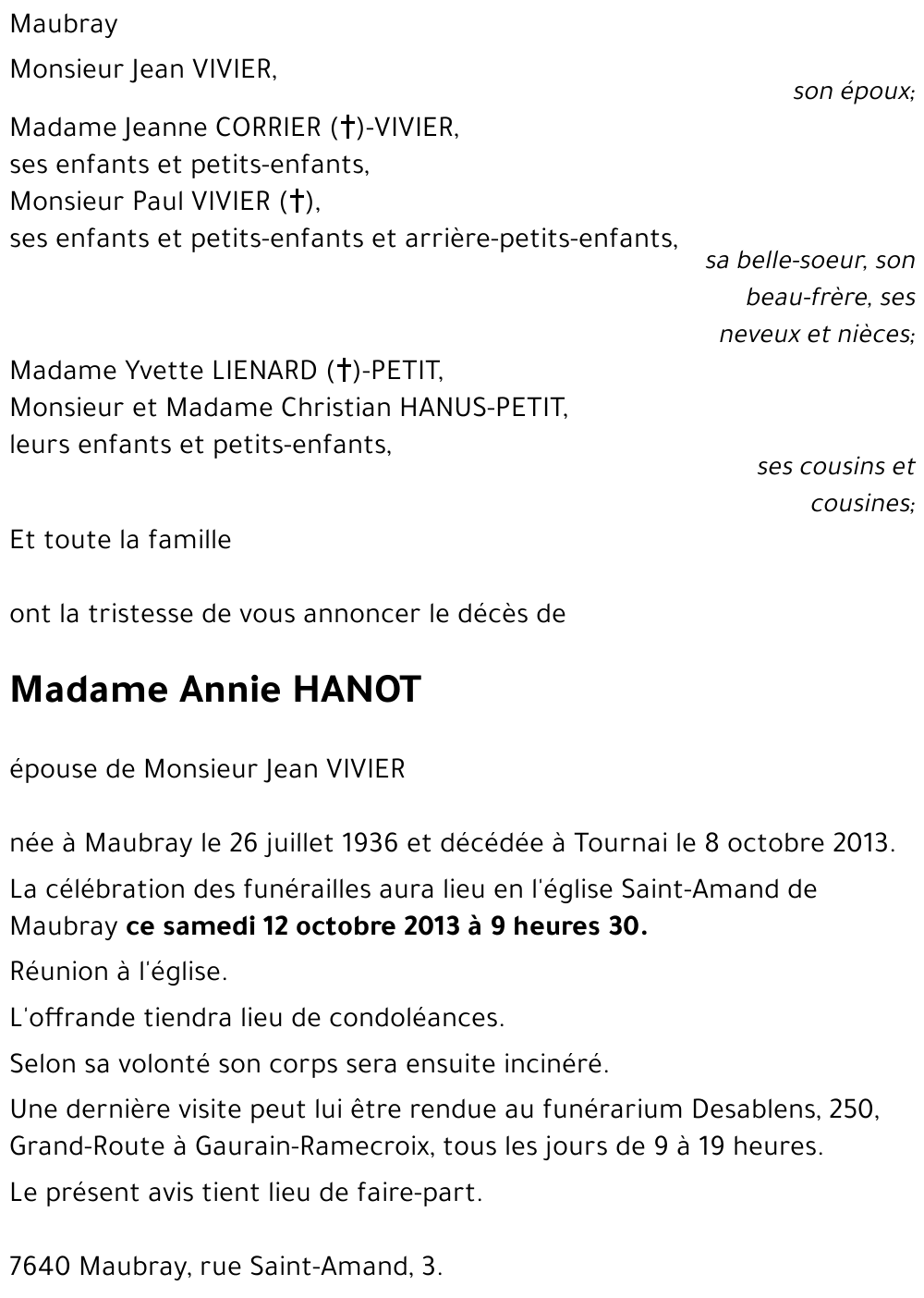 Annie HANOT