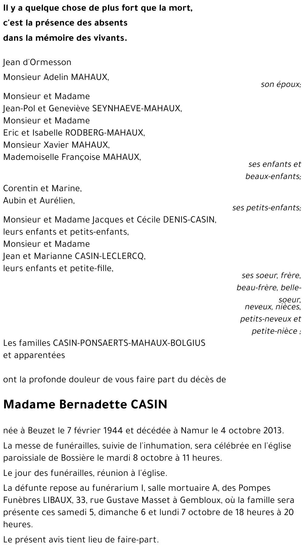 Bernadette CASIN