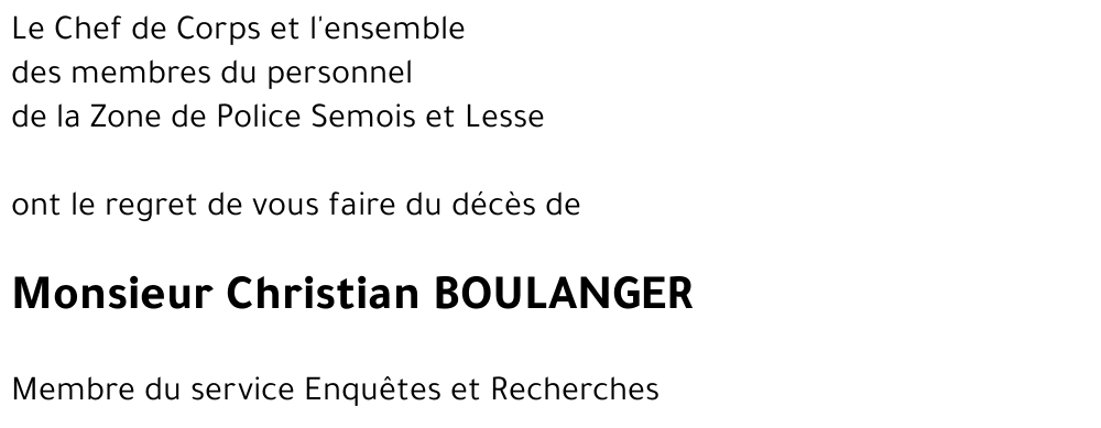 Christian BOULANGER