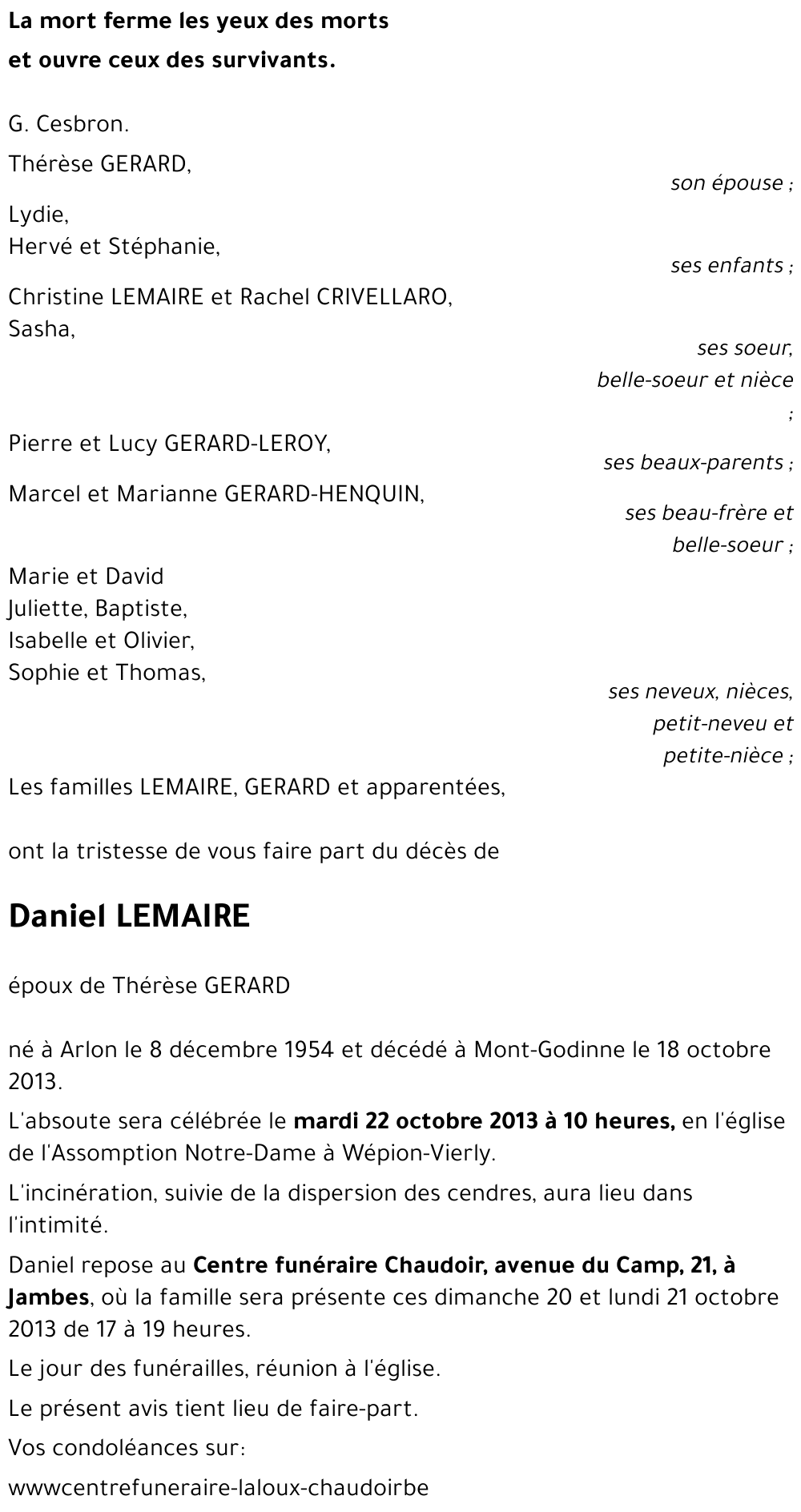 Daniel LEMAIRE